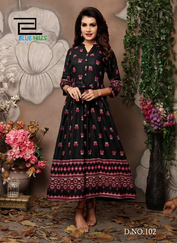 Latest Launch Of Designer Casual and Party Wear Rayon Kurties with Separate Belt In Waist 